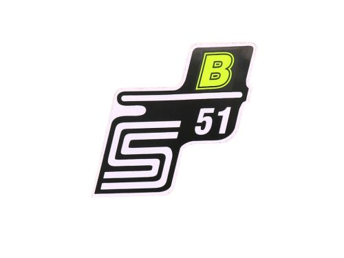S51 B fólia / matrica neon sárga Simson S51-hez