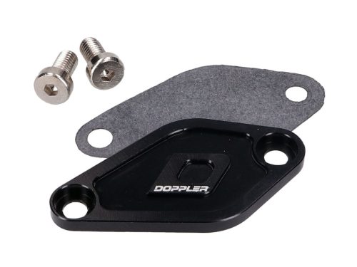 Olajszivattyú fedél Doppler fekete Minarelli AM6, Derbi EBE, EBS, D50B, D50B modellekhez