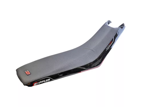 Doppler üléshuzat fekete / piros Derbi Senda 2010-, Gilera RCR, SMT 2011-, Gilera RCR, SMT 2011-, Derbi Senda 2010-hez