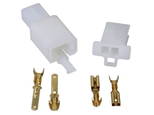 Csatlakozó készlet kábelcsatlakozók 2 tűs 2,8mm 6 db