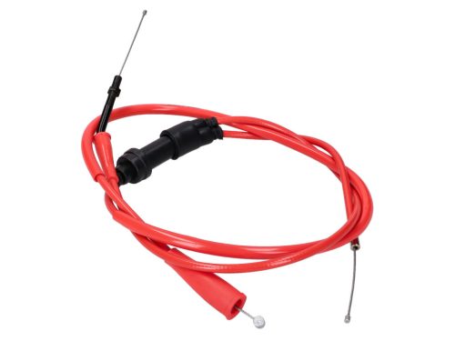 Gázpedál kábel komplett Doppler PTFE piros Derbi Senda 00-, Gilera SMT, RCR -05-hez