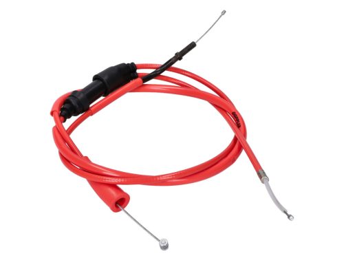 Gázpedál kábel komplett Doppler PTFE piros Derbi Senda DRD X-Treme 11-, DRD Racing 11-, Aprilia RX 50, SX 50 11-, Gilera RCR, SMT 11-, Derbi Senda DRD X-Treme 11-, DRD Racing 11-, Aprilia RX 50, SX 50 11-, Gilera RCR, SMT 11-hez