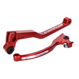   Fékkar és kuplungkar készlet Doppler CNC piros Rieju MRT 2018- Euro4 fékkarhoz