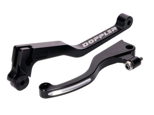 Fékkar és kuplungkar készlet Doppler CNC fekete Derbi Senda DRD Pro-hoz