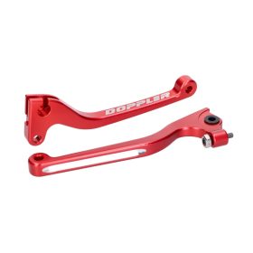   Fékkar és kuplungkar készlet Doppler CNC piros Derbi Senda, Gilera RCR, SMT -2010, Derbi Senda, Gilera RCR, SMT - 2010