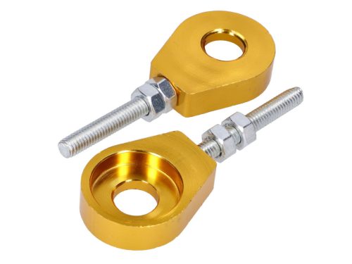 Kerékfeszítő / láncfeszítő készlet alumínium arany eloxált 12mm