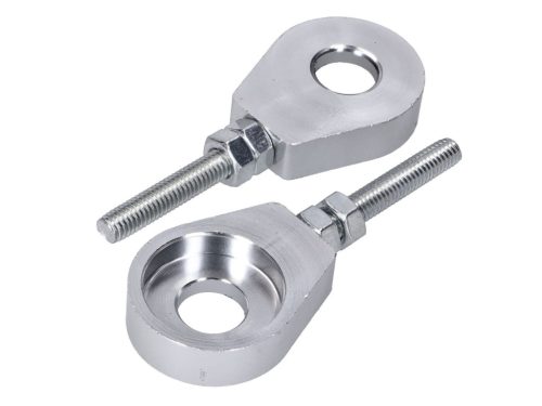 Kerékfeszítő / láncfeszítő készlet alumínium ezüst eloxált 12mm