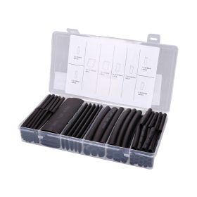 Zsugorcső készlet fekete 142 darab, öntapadó