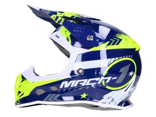 Sisak Motocross Trendy T-902 Mach-1 kék/sárga - XL méret (61-62)