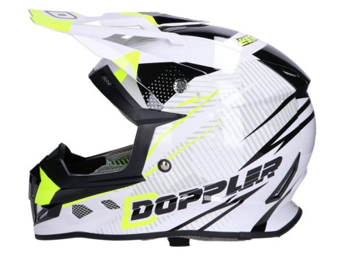 Sisak Motocross Doppler Off-Road fehér / sárga / fekete - XL méret (61-62)