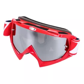 MX szemüveg LUC1 csapat fehér / piros - Iridium króm