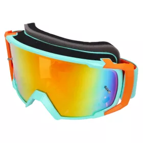   MX Goggles S-Line Scrub kék / narancssárga - Iridium narancssárga
