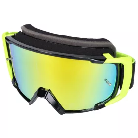   MX szemüveg S-Line Scrub fekete / Fluo sárga - Irídium zöld