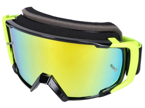 MX szemüveg S-Line Scrub fekete / Fluo sárga - Irídium zöld