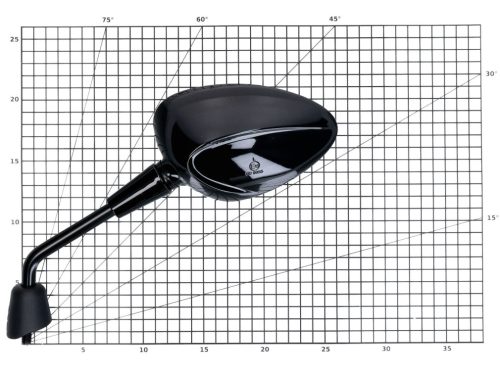 M8 rövid, fekete matt tükörkészlet Vespa GTS HPE, Sprint, Primavera modellekhez