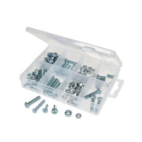 Gépcsavarok és anyák választékdoboz M5, M6 105 darab