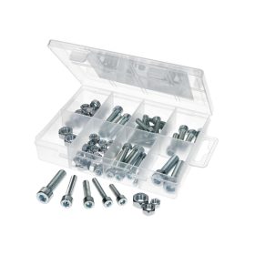   Hatszögletű csavarok és anyák választékdoboz M5-M8 75 darab