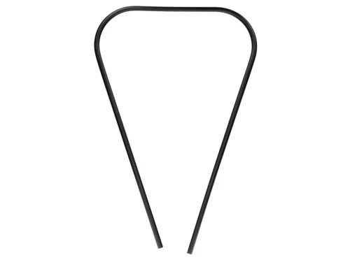 Hasított cső / élvédő lábvédő, fekete, LML, Vespa PX80-200, Vespa PX80-200-hoz