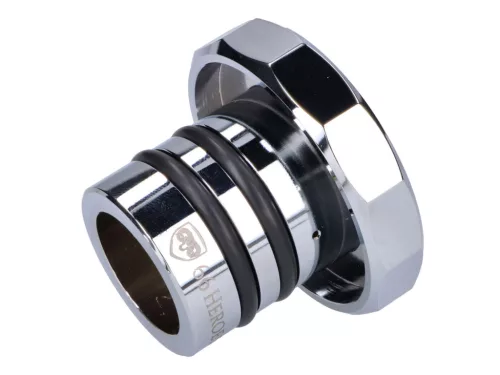 Üzemanyagtöltő sapka 66Heroes alumínium krómozott Puch logóval Puch Maxi S, N modellekhez