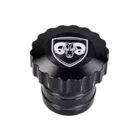   Üzemanyagtartály kupak 66Heroes alumínium fekete, fém tartály Piaggio Ciao, Bravo mopedhez