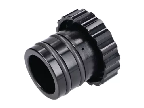 Üzemanyagtartály kupak 66Heroes alumínium fekete, fém tartály Piaggio Ciao, Bravo mopedhez