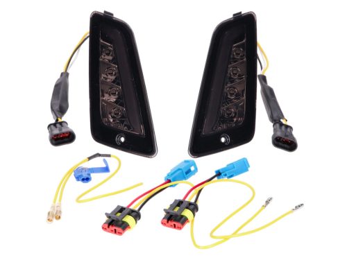Első LED-es jelzőkészlet füstszürke színű Vespa GT, GTL, GTV, GTS 125-300-asokhoz