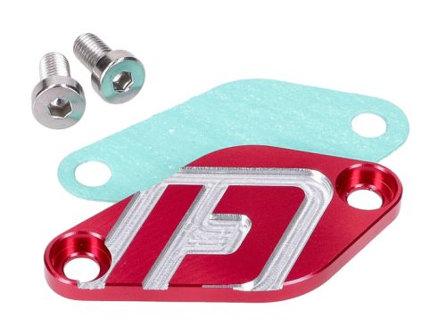 Olajszivattyú fedele Doppler V2 piros Minarelli AM6, Derbi EBE, EBS, D50B modellekhez