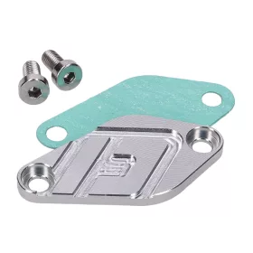   Olajszivattyú fedele Doppler V2 ezüst Minarelli AM6, Derbi EBE, EBS, D50B, Derbi EBE, EBS, D50B olajpumpához