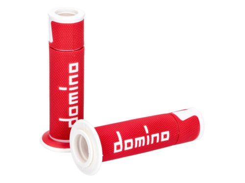 Domino A450 On-Road Racing markolatszett piros / fehér, nyitott végekkel