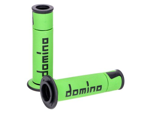 Domino A450 On-Road Racing zöld/fekete markolatok készlet nyitott végekkel