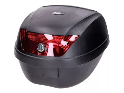 Top Case DMP fekete, fényvisszaverő piros 28L