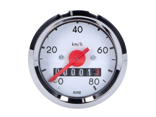 Sebességmérő 80km/h kerek 48mm a Simson S50, S51, K51 Schwalbe modellekhez