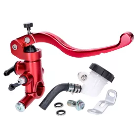   Fékszivattyú / fékhenger elülső radiális, külső fékfolyadék-tartály, piros 22 mm-es kormányhoz