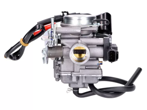 Karburátor Dellorto 18mm TK SVB18 a Peugeot Speedfight 3, 4, Ludix, Vivacity 3, SYM Symphony 50cc 4 ütemű Euro4 25km/h 45km/h 2018-20 számára