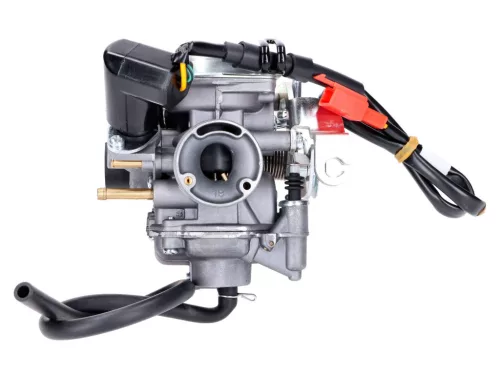 Karburátor Dellorto 18mm TK SVB18 a Peugeot Speedfight 3, 4, Ludix, Vivacity 3, SYM Symphony 50cc 4 ütemű Euro4 25km/h 45km/h 2018-20 számára