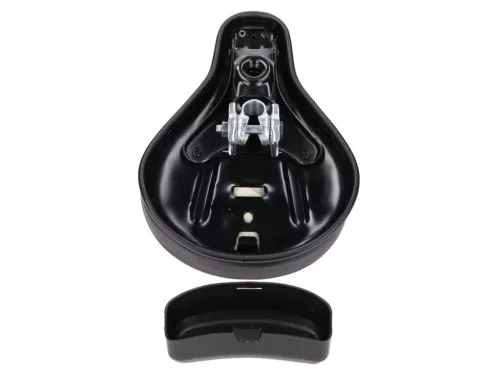 Nyereg / ülés steppelt rugós fekete mopedhez