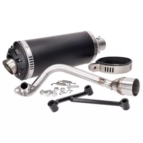   Kipufogó Power1 Alumínium fekete Vespa Primavera, Sprint, Zip 4T 50 Euro2