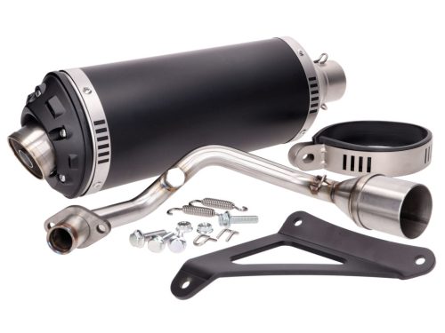 Kipufogó Power1 Alumínium fekete Vespa Primavera, Sprint, Zip 4T 50 Euro5 20-hez