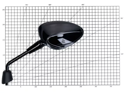 M8 rövid, fekete fényes tükörkészlet Vespa GTS HPE, Sprint, Primavera modellekhez