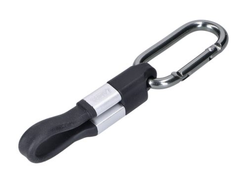 Töltőkábel kulcstartó 10cm USB Lightning dugóhoz