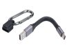 Töltőkábel kulcstartó 10cm USB-ről USB-C dugóra
