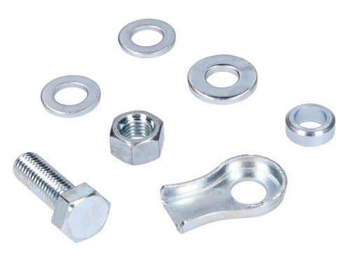 Fékkábel rögzítőlemez vezetékbilincs készlet CIF fékkábelhez elöl/hátul Piaggio Ciao, SI, Bravo, Boxer mopedhez