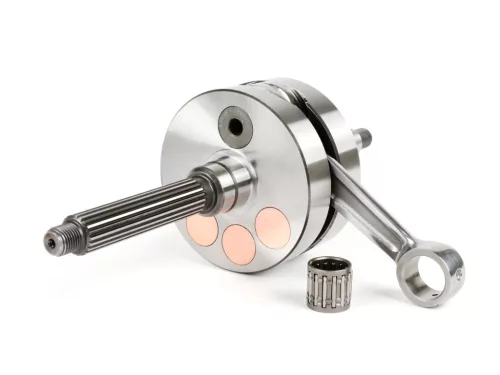 Kormánytengely BGM Evolution 2, hosszú löket 55mm, 110mm lengőkar, D=90mm orcák Piaggio Hexagon, TPH, Skipper, TPH, Gilera Runner, Aprilia SR, Italjet Dragster 125-180cc 2T számára