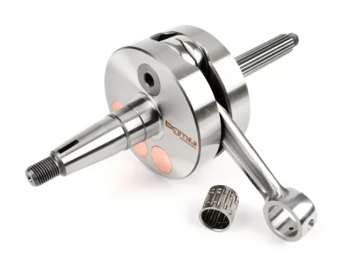 Kormánytengely BGM Evolution 2, hosszú löket 55mm, 110mm lengőkar, D=90mm orcák Piaggio Hexagon, TPH, Skipper, TPH, Gilera Runner, Aprilia SR, Italjet Dragster 125-180cc 2T számára