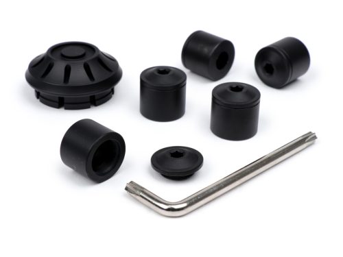 Fedőkupak készlet kerékanya / felni Ř=35mm Moto Nostra CNC, fekete matt Vespa ET2, ET4, GT, GTL, GTS, GTV, LX, LXV, S, Gilera Fuoco, Piaggio Fly, Hexagon, Liberty, MP3, Sfera RST, Zip FR, Zip II, Zip SP