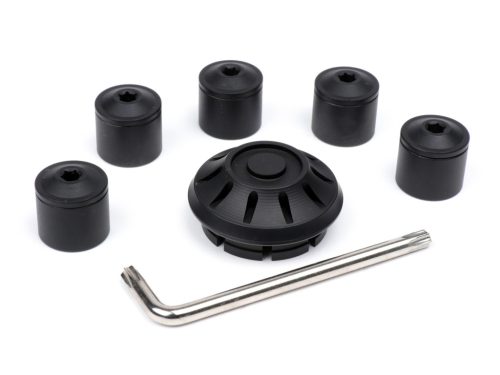 Fedőkupak készlet kerékanya / felni Ř=35mm Moto Nostra CNC, fekete matt Vespa ET2, ET4, GT, GTL, GTS, GTV, LX, LXV, S, Gilera Fuoco, Piaggio Fly, Hexagon, Liberty, MP3, Sfera RST, Zip FR, Zip II, Zip SP