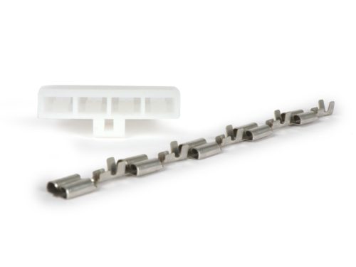 Multiplug feszültségszabályozóhoz BGM, DUCATI 4-pin Minarelli, Morini, Vespatronic, Varitronic, Parmakit, Polini, IDM, Malossi VesPower, Pinasco Flytech, Sei Giorni, Evergreen, Casa Lambretta, Stratos