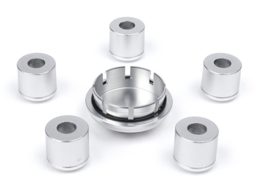 Sapkakészlet kerékanya / felni Ř=35mm Moto Nostra CNC, ezüst Vespa ET2, ET4, GT, GTL, GTS, GTV, LX, LXV, S, Gilera Fuoco, Piaggio Fly, Hexagon, Liberty, MP3, Sfera RST, Zip FR, Zip II, Zip SP