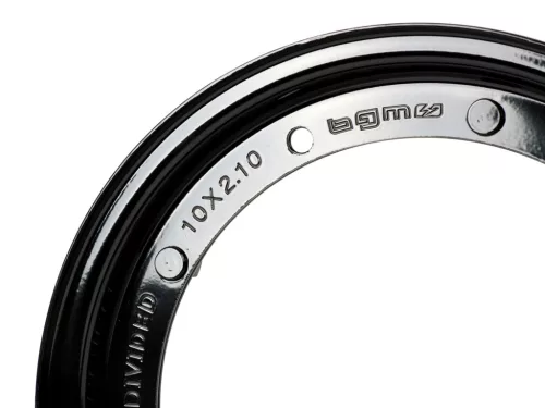 Felni BGM Original 2.10-10 colos acél V2.0, Deluxe fekete Vespa Smallframe V50, 50N, Special, PV, ET3, PK50-125, Largeframe PX, T5, Sprint, Rally, LML Starhoz