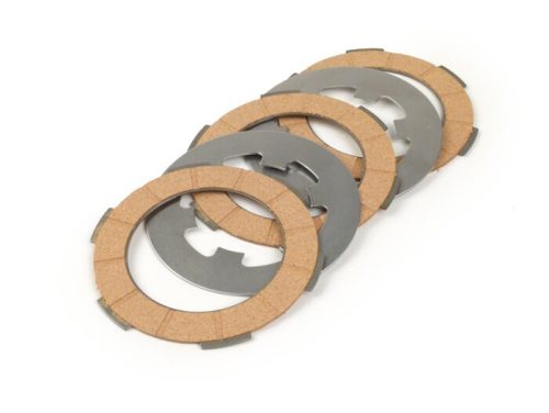 Kuplungtárcsák készlet acél tárcsákkal BGM Original Vespa Smallframe V50, V90, SS50, SS90, PV125, ET3, PK50, PK80, PK50 S, PK80 S, PK125 S, PK50 XL, PK125 XL, ETS, PK50 HP, PK50 SS 3-tárcsás kuplungtárcsák